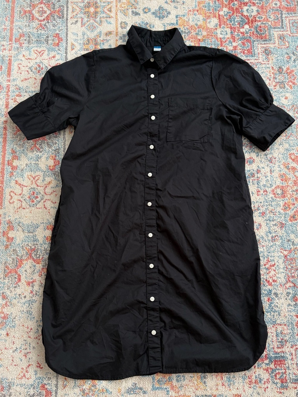Old Navy 100% cotton short sleeve button down dress with pockets